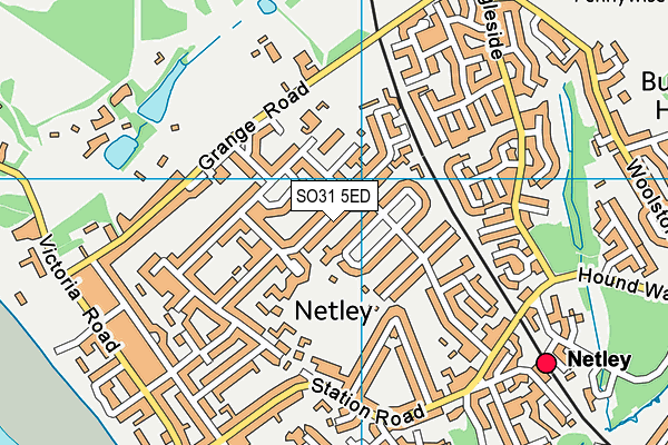 SO31 5ED map - OS VectorMap District (Ordnance Survey)