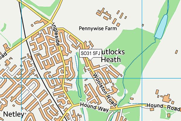 SO31 5FJ map - OS VectorMap District (Ordnance Survey)