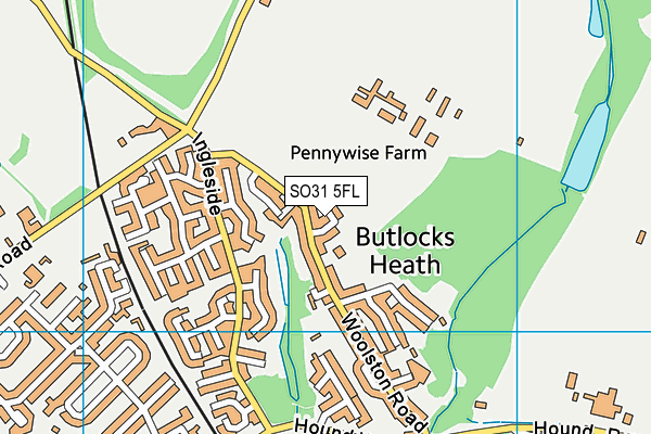 SO31 5FL map - OS VectorMap District (Ordnance Survey)