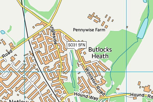 SO31 5FN map - OS VectorMap District (Ordnance Survey)