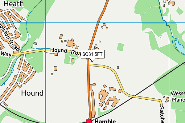 SO31 5FT map - OS VectorMap District (Ordnance Survey)