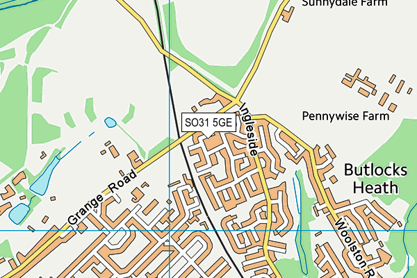 SO31 5GE map - OS VectorMap District (Ordnance Survey)