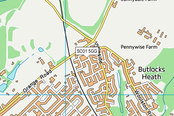 SO31 5GG map - OS VectorMap District (Ordnance Survey)