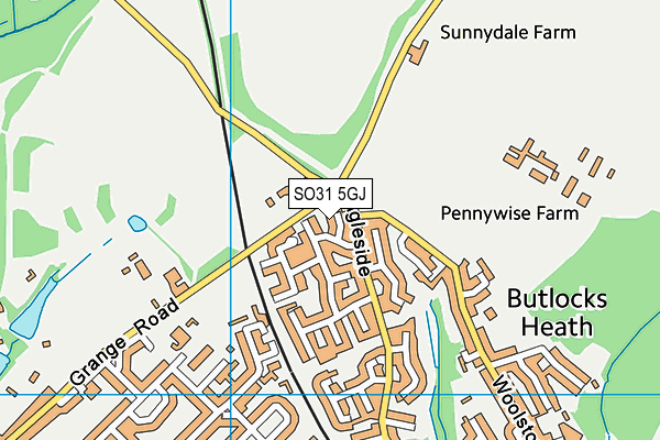 SO31 5GJ map - OS VectorMap District (Ordnance Survey)