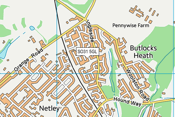 SO31 5GL map - OS VectorMap District (Ordnance Survey)