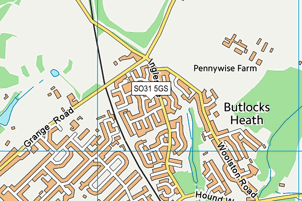 SO31 5GS map - OS VectorMap District (Ordnance Survey)