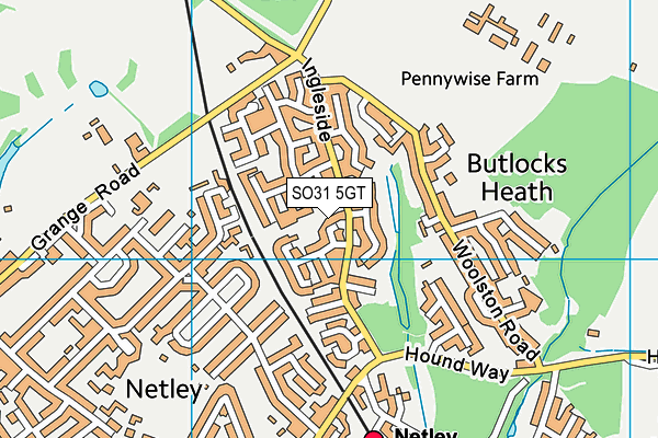 SO31 5GT map - OS VectorMap District (Ordnance Survey)