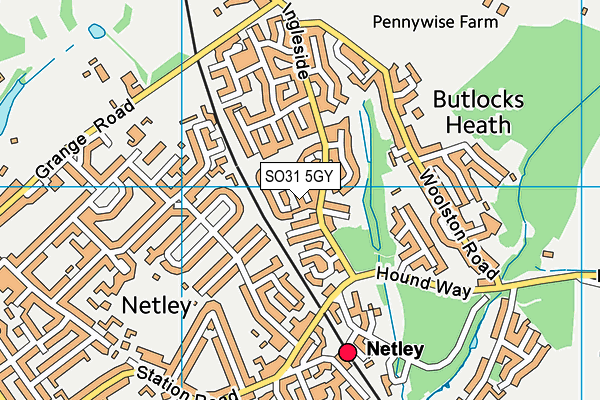 SO31 5GY map - OS VectorMap District (Ordnance Survey)