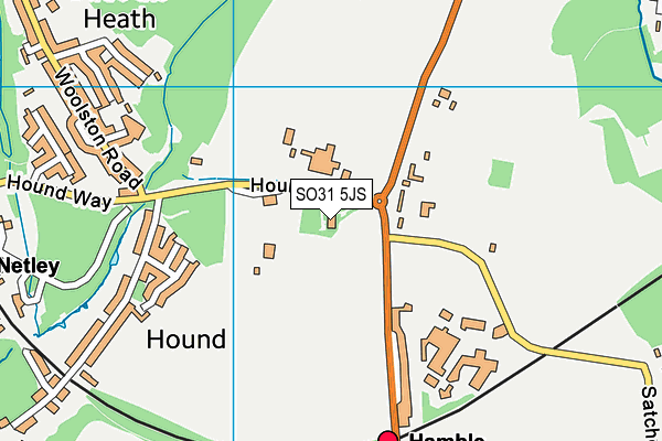 SO31 5JS map - OS VectorMap District (Ordnance Survey)