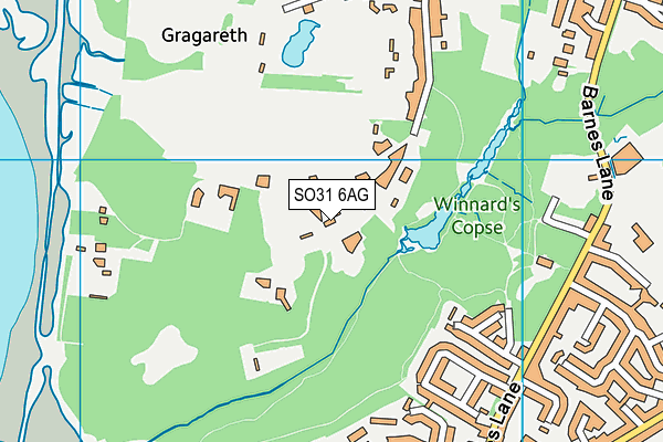 SO31 6AG map - OS VectorMap District (Ordnance Survey)