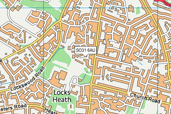 SO31 6AU map - OS VectorMap District (Ordnance Survey)