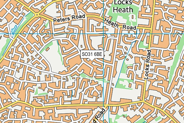 SO31 6BE map - OS VectorMap District (Ordnance Survey)