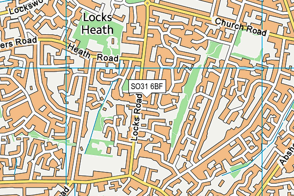 SO31 6BF map - OS VectorMap District (Ordnance Survey)