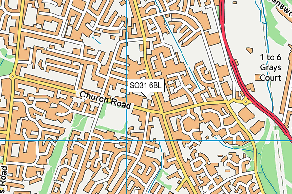 SO31 6BL map - OS VectorMap District (Ordnance Survey)