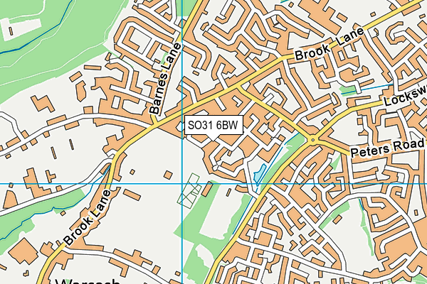 SO31 6BW map - OS VectorMap District (Ordnance Survey)