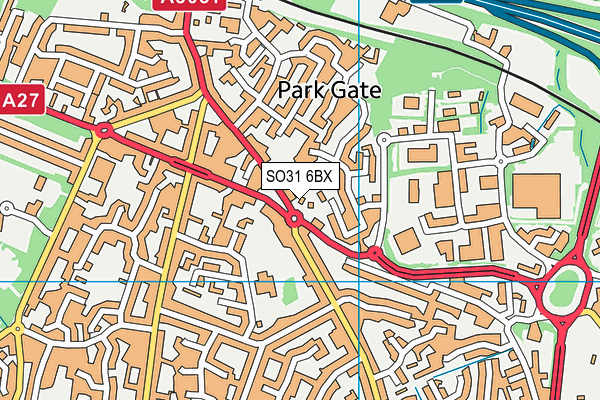 SO31 6BX map - OS VectorMap District (Ordnance Survey)