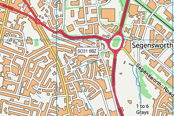 SO31 6BZ map - OS VectorMap District (Ordnance Survey)