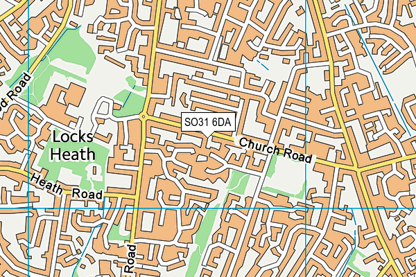 SO31 6DA map - OS VectorMap District (Ordnance Survey)