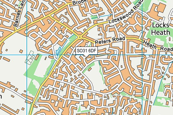 SO31 6DF map - OS VectorMap District (Ordnance Survey)