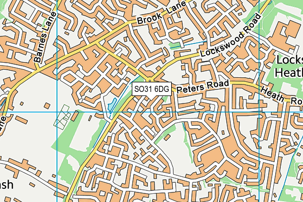SO31 6DG map - OS VectorMap District (Ordnance Survey)