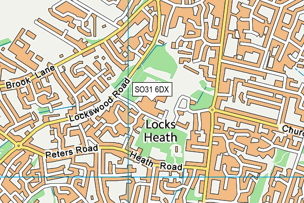 SO31 6DX map - OS VectorMap District (Ordnance Survey)