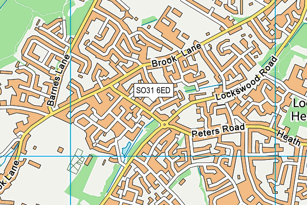 SO31 6ED map - OS VectorMap District (Ordnance Survey)