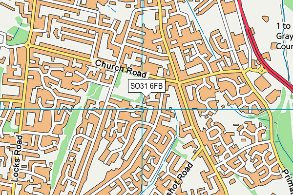 SO31 6FB map - OS VectorMap District (Ordnance Survey)