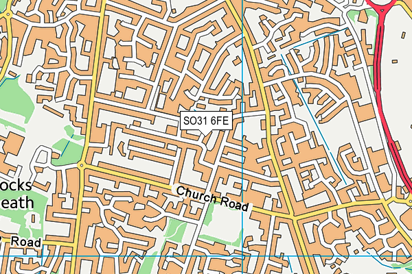 SO31 6FE map - OS VectorMap District (Ordnance Survey)