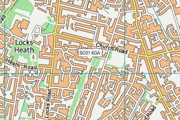 SO31 6GA map - OS VectorMap District (Ordnance Survey)