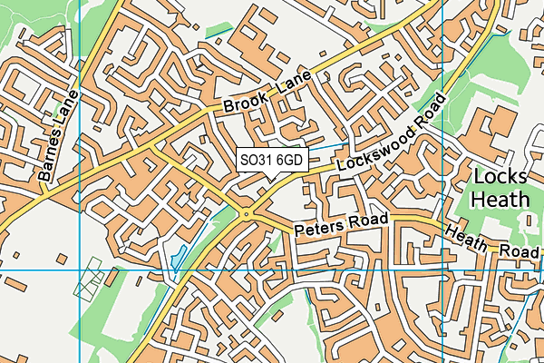 SO31 6GD map - OS VectorMap District (Ordnance Survey)