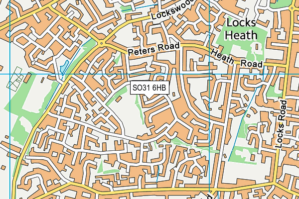 SO31 6HB map - OS VectorMap District (Ordnance Survey)