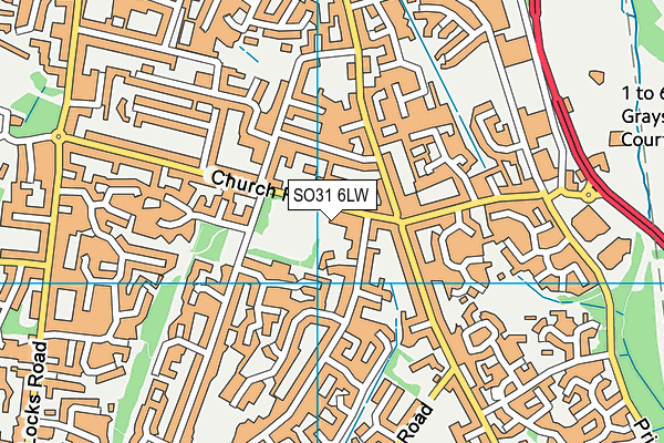 SO31 6LW map - OS VectorMap District (Ordnance Survey)