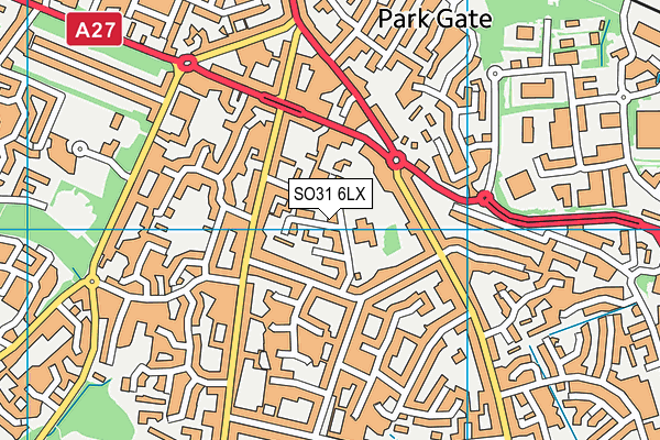 SO31 6LX map - OS VectorMap District (Ordnance Survey)