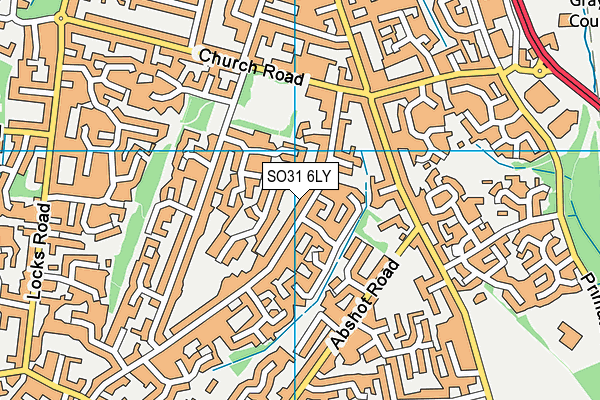 SO31 6LY map - OS VectorMap District (Ordnance Survey)