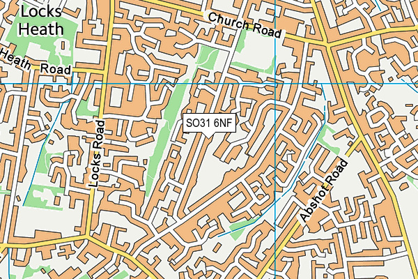 SO31 6NF map - OS VectorMap District (Ordnance Survey)