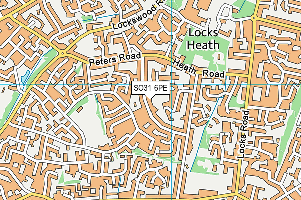 SO31 6PE map - OS VectorMap District (Ordnance Survey)