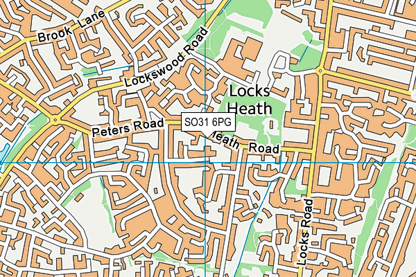 SO31 6PG map - OS VectorMap District (Ordnance Survey)