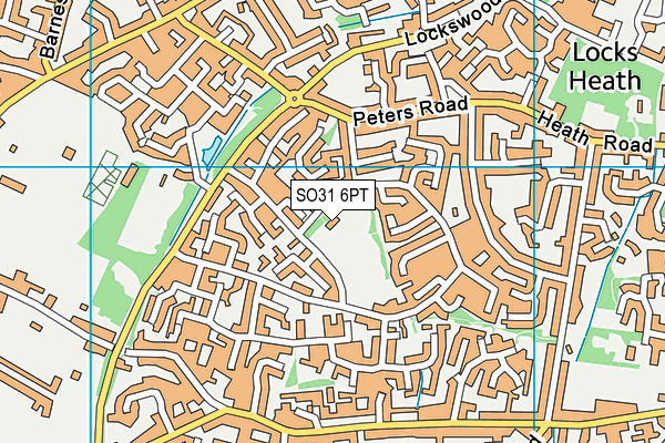 SO31 6PT map - OS VectorMap District (Ordnance Survey)