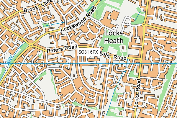 SO31 6PX map - OS VectorMap District (Ordnance Survey)