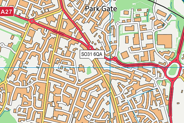 SO31 6QA map - OS VectorMap District (Ordnance Survey)