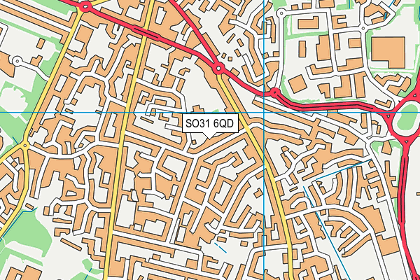 SO31 6QD map - OS VectorMap District (Ordnance Survey)