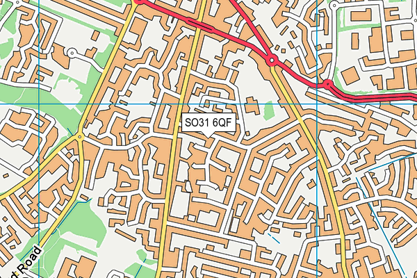 SO31 6QF map - OS VectorMap District (Ordnance Survey)