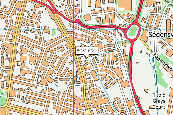 SO31 6QT map - OS VectorMap District (Ordnance Survey)