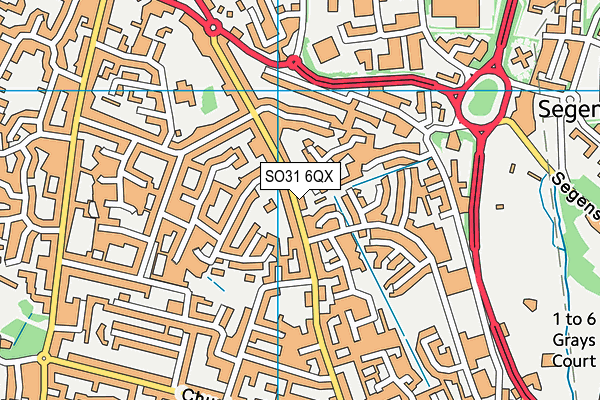 SO31 6QX map - OS VectorMap District (Ordnance Survey)