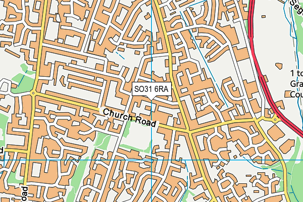 SO31 6RA map - OS VectorMap District (Ordnance Survey)