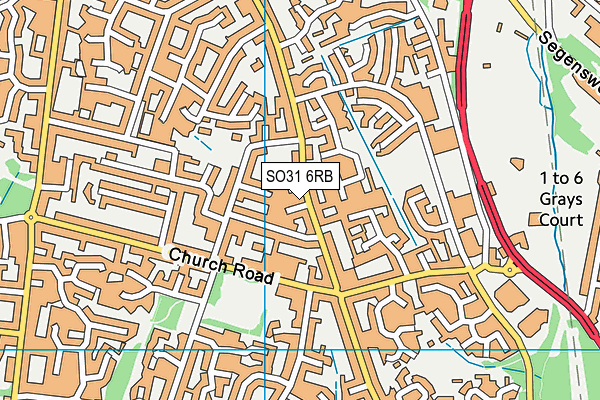 SO31 6RB map - OS VectorMap District (Ordnance Survey)