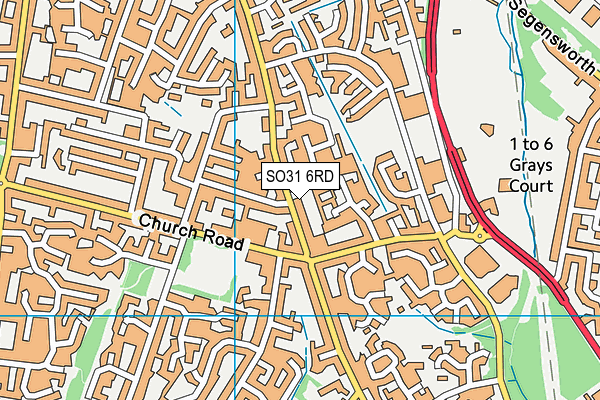 SO31 6RD map - OS VectorMap District (Ordnance Survey)