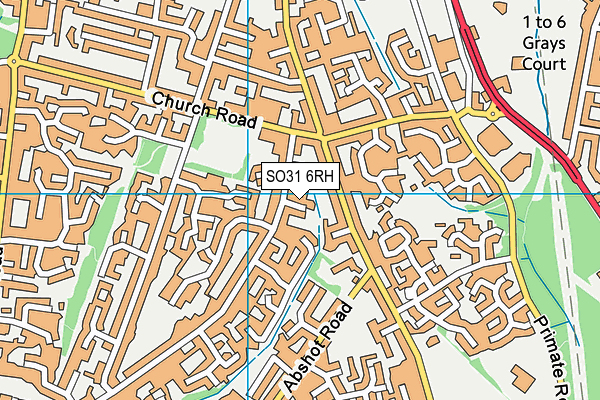 SO31 6RH map - OS VectorMap District (Ordnance Survey)