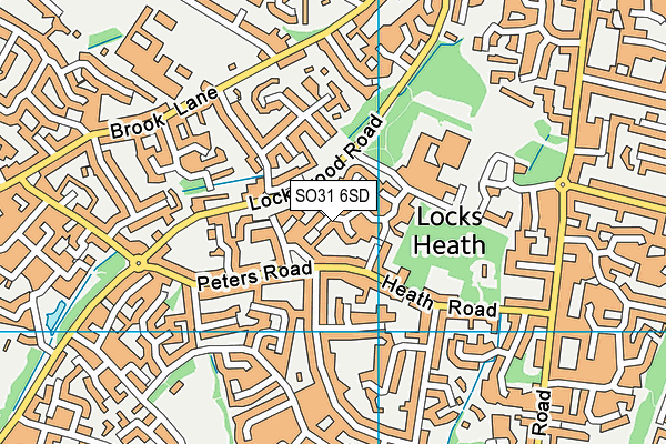 SO31 6SD map - OS VectorMap District (Ordnance Survey)