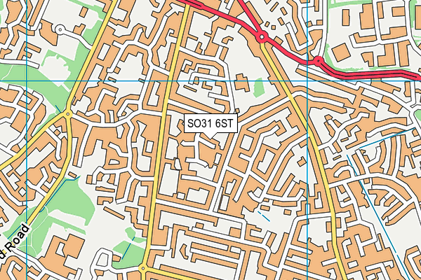 SO31 6ST map - OS VectorMap District (Ordnance Survey)